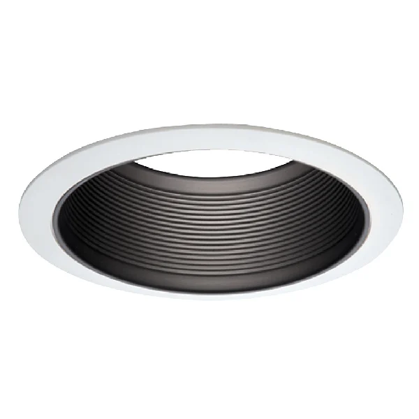 RE-6100BB Baffle Trim, Aluminum Body, Black/White