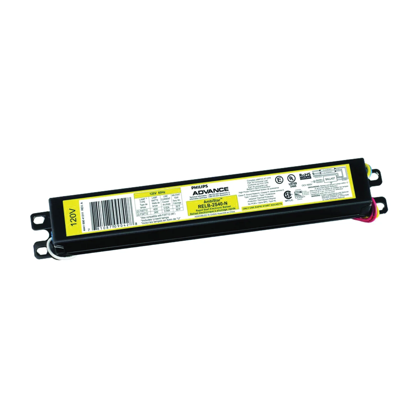 Centium Series ICN2S40N Electronic Ballast, 120/277 V, 72 W, 2-Lamp