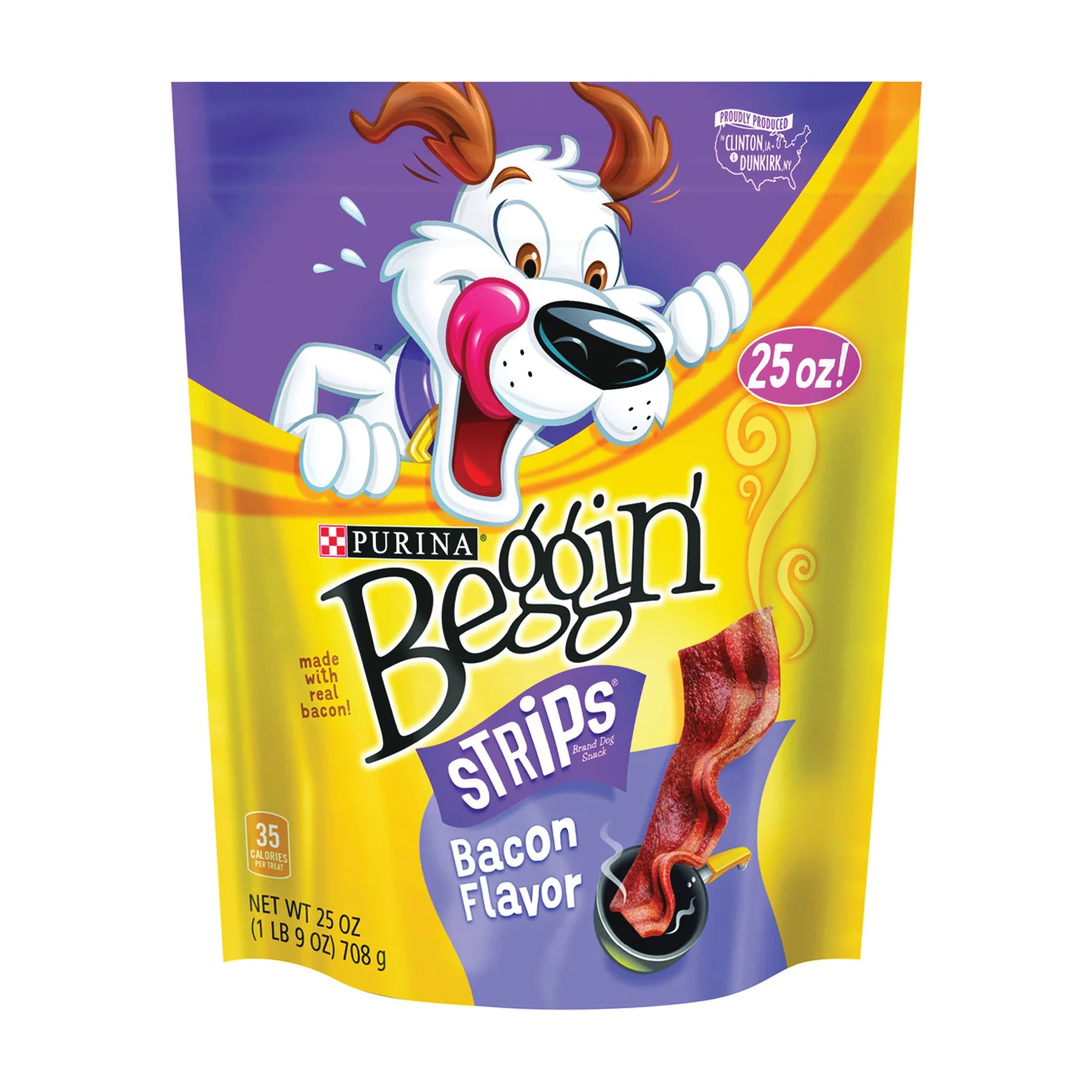Beggin' Strips 3810011049 Dog Treat, Bacon, 25 oz Pouch - Purina