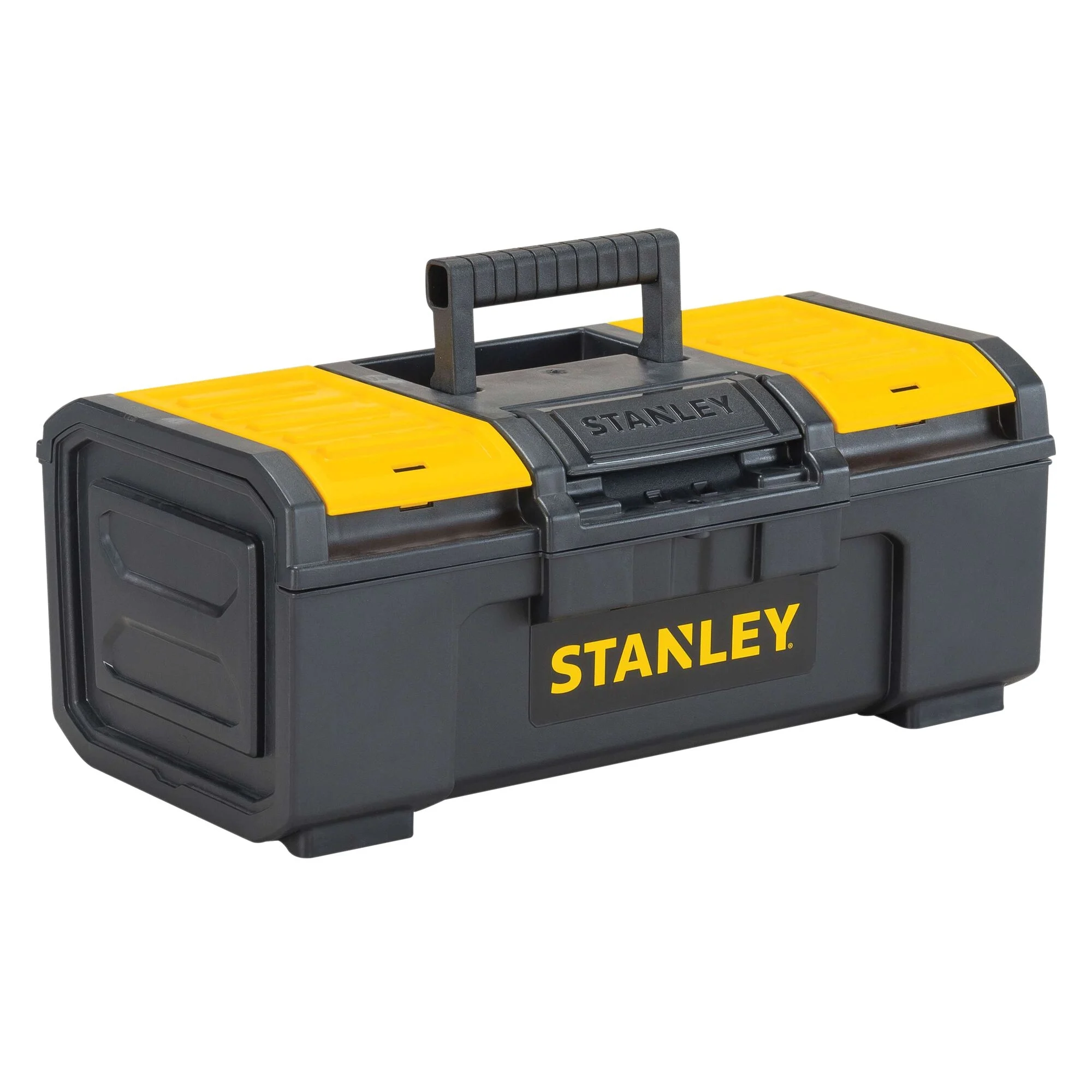 STST16410 Tool Box, 50 lb, Polypropylene, Black/Yellow, 16 in L Outside, 3-Compartment