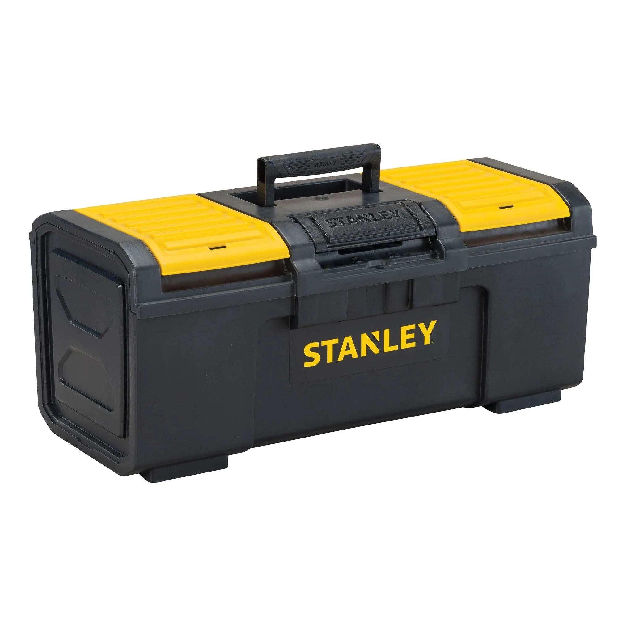 STST24410 Tool Box, 61 lb, Plastic, Black/Yellow, 24 in L Outside, 3-Compartment