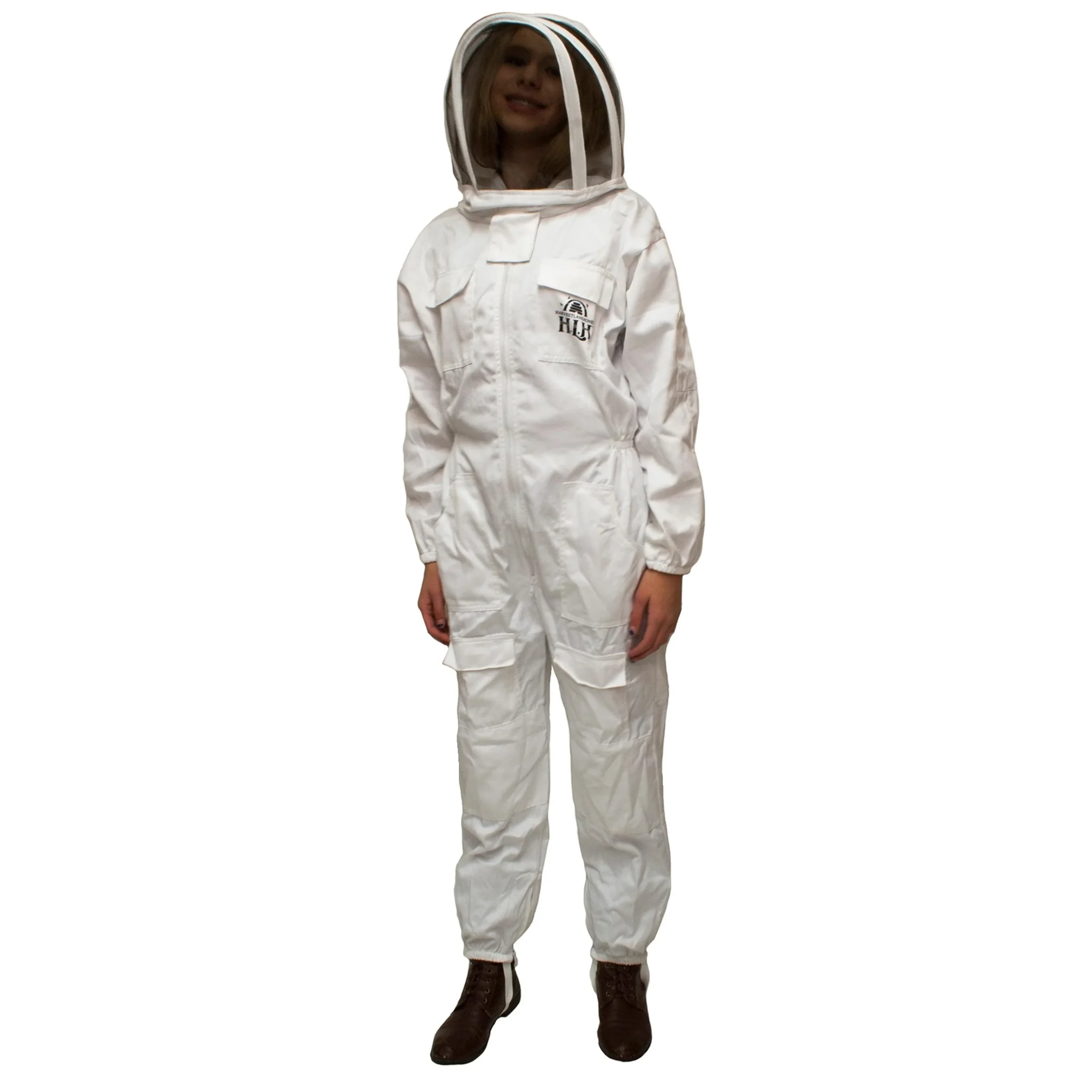 CLOTHSL-101 Beekeeping Suit, L, Zipper, Polycotton