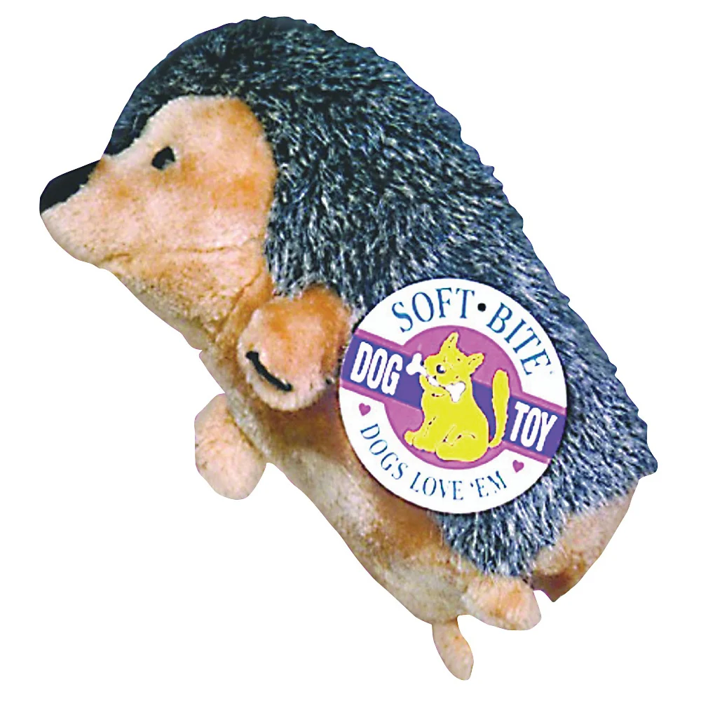 07610 Plush Dog Toy, L, Hedgehog, Synthetic Fabric, Multi-Color
