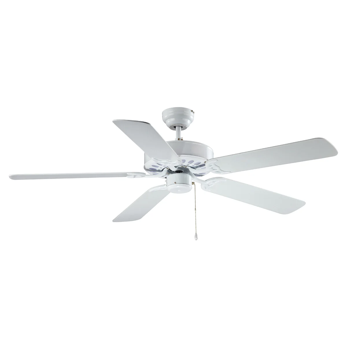 52-CASA-ES-EN-WH Ceiling Fan, 5-Blade, Bleached Oak/White Blade, 52 in Sweep, MDF Blade, 3-Speed