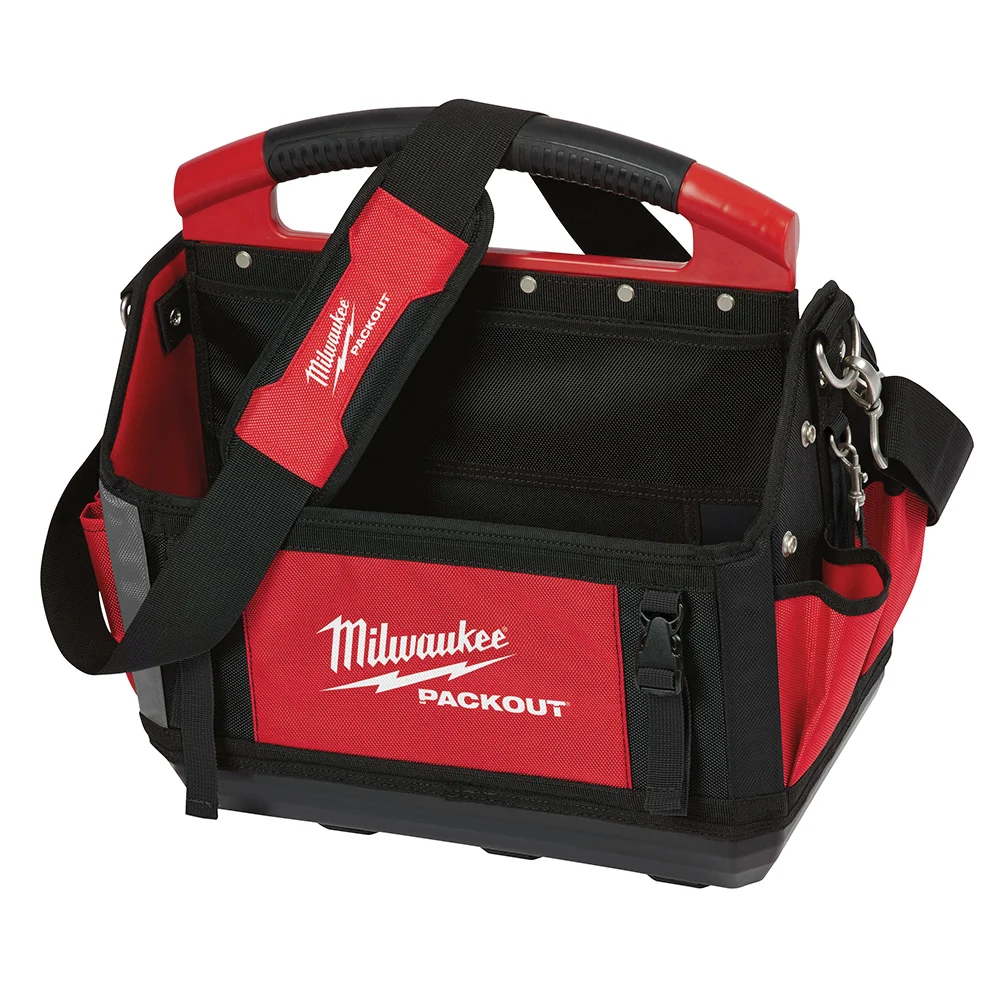 PACKOUT 48-22-8315 Tool Tote, 15 in W, 11 in D, 17 in H, 32-Pocket, Polyester, Red