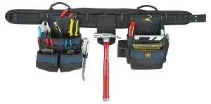 Tool Works Series 2605 Tool Belt, 29 to 46 in Waist, Ballistic Poly Fabric, 20-Pocket