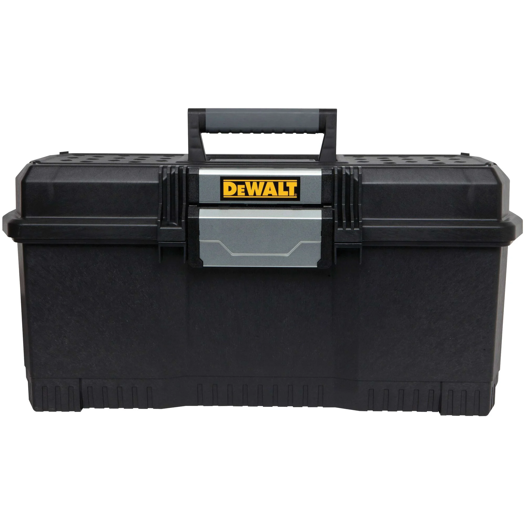 DWST24082 One-Touch Tool Box, 55 lb, Resin, Black, 24 in L x 26-3/8 in W x 11-5/16 in H Outside, 1-Compartment