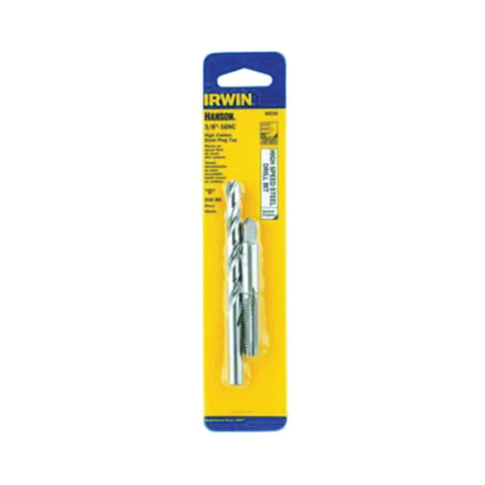 80238 Tap and Drill Bit Set, HCS/HSS, 3/8-16 NC Tap