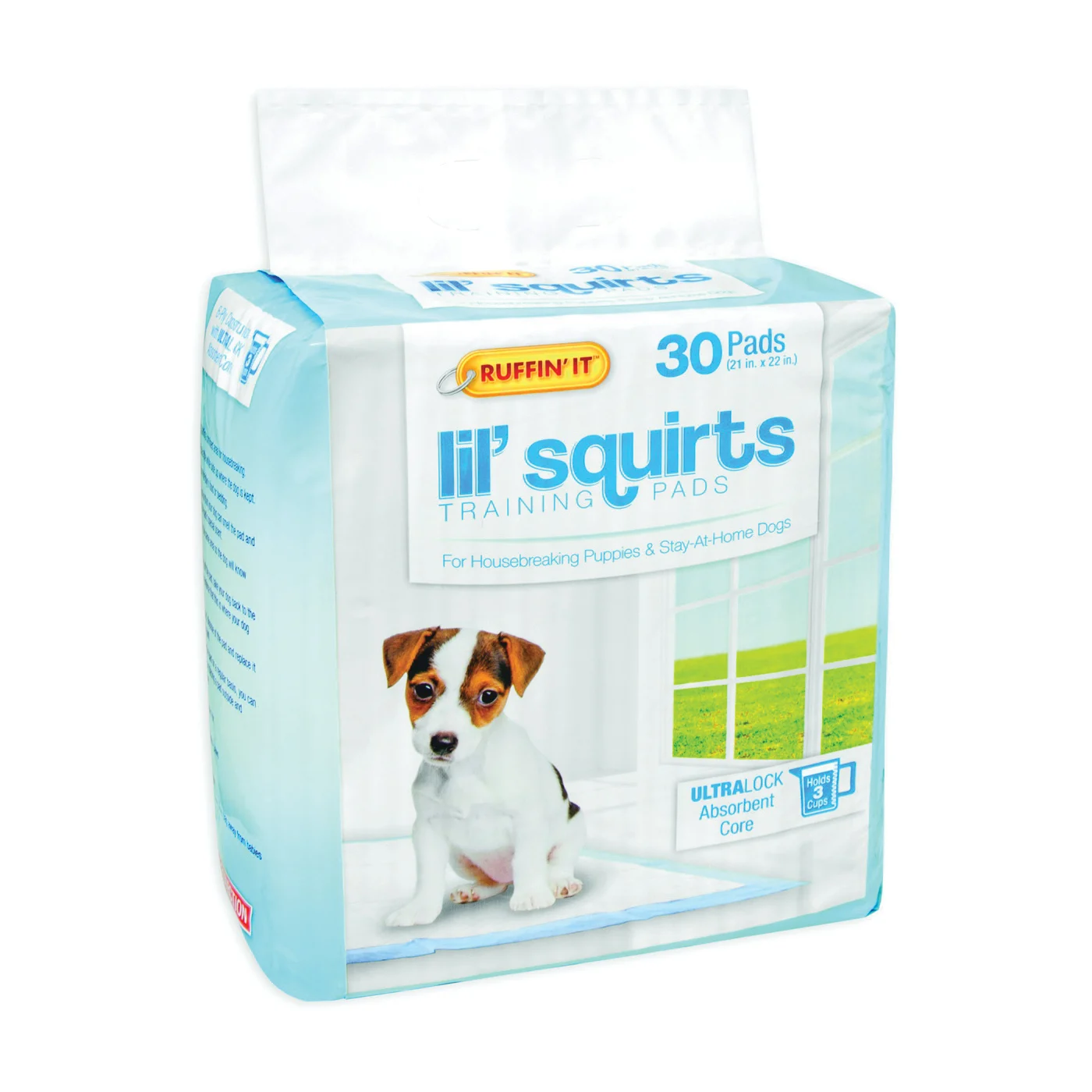 Lil' Squirts 82030 Dog Training Pad, 22 in L, 21 in W, Cotton/Plastic - Ruffin'It