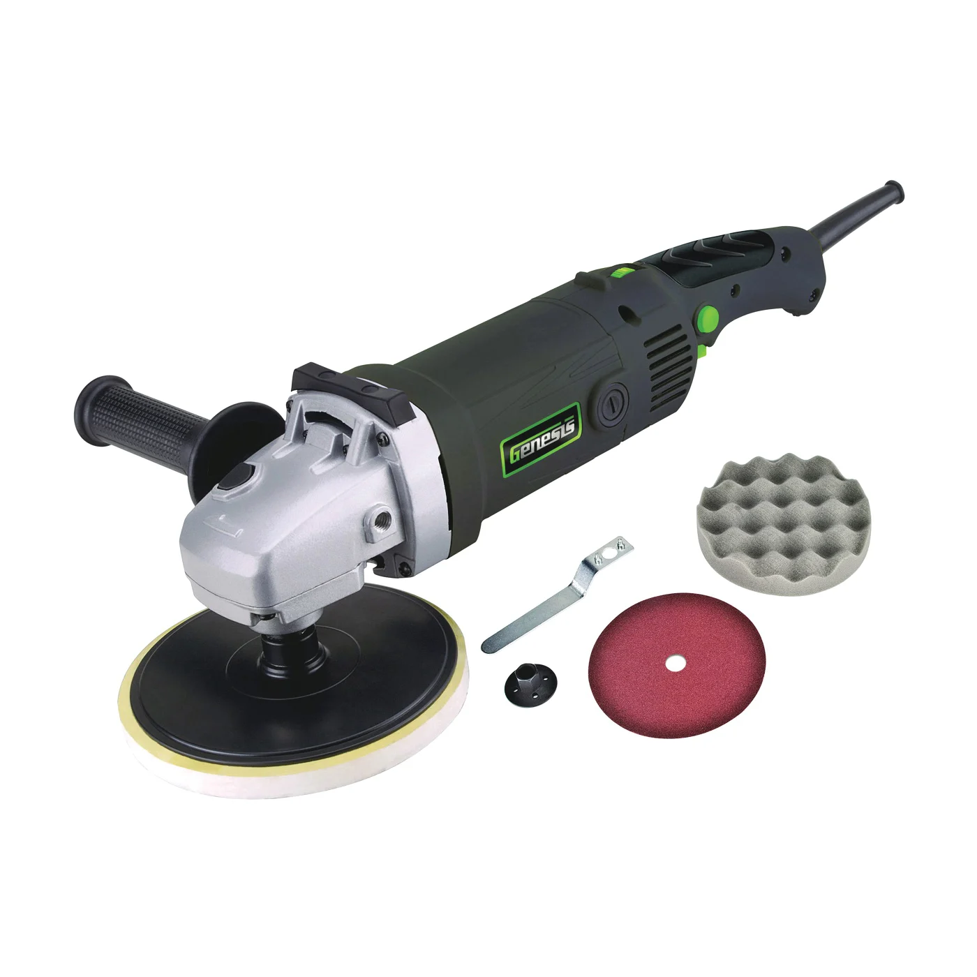 GSP1711 Variable Speed Sander/Polisher, 11 A, 5/8-11 UNC Spindle, 600 to 3000 rpm Speed, Auxiliary Handle