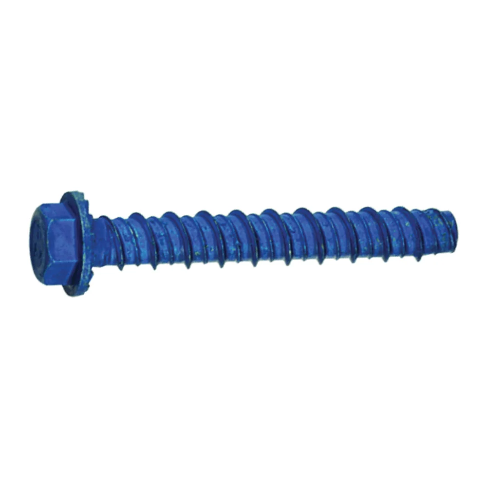 11413 Screw Anchor, Hex Drive, Steel, Metallic, 10 PK - Tapcon