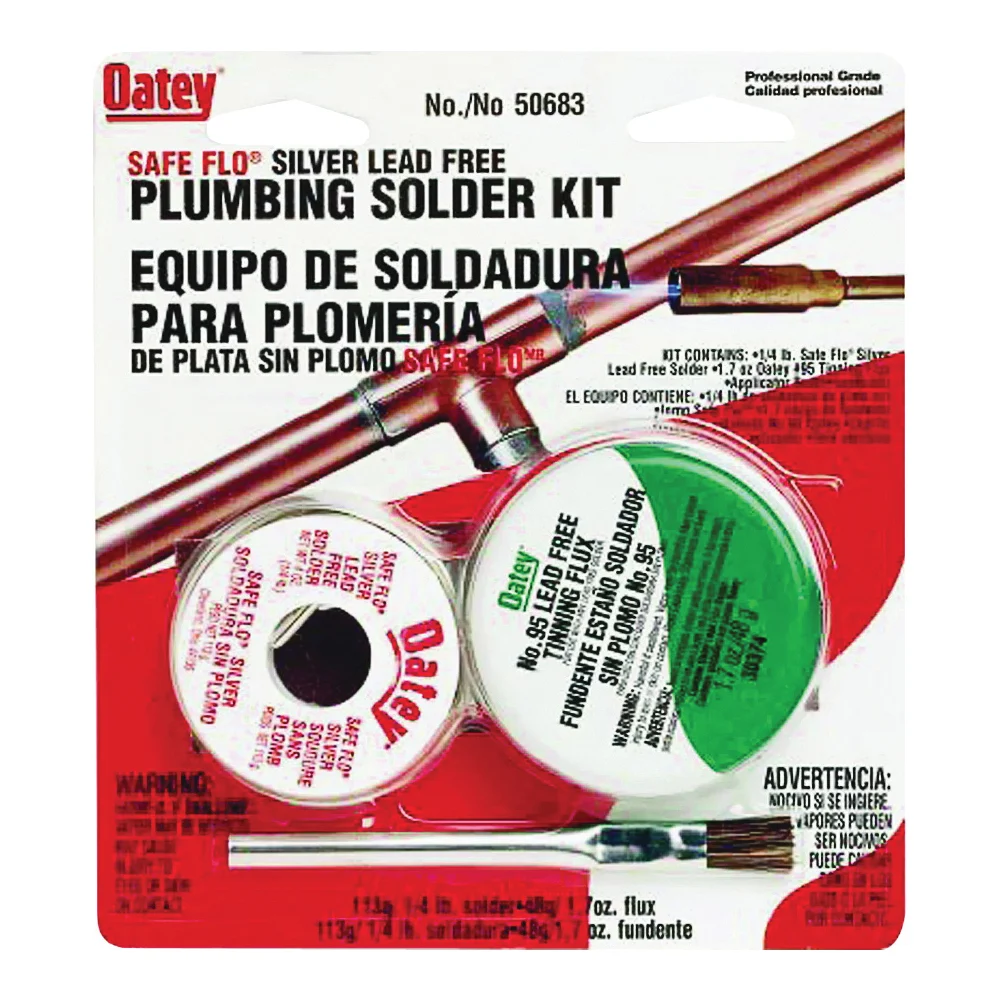 Safe-Flo 50683 Wire Solder Kit, 0.25 lb, Solid, 212.78 to 235 deg C Melting Point