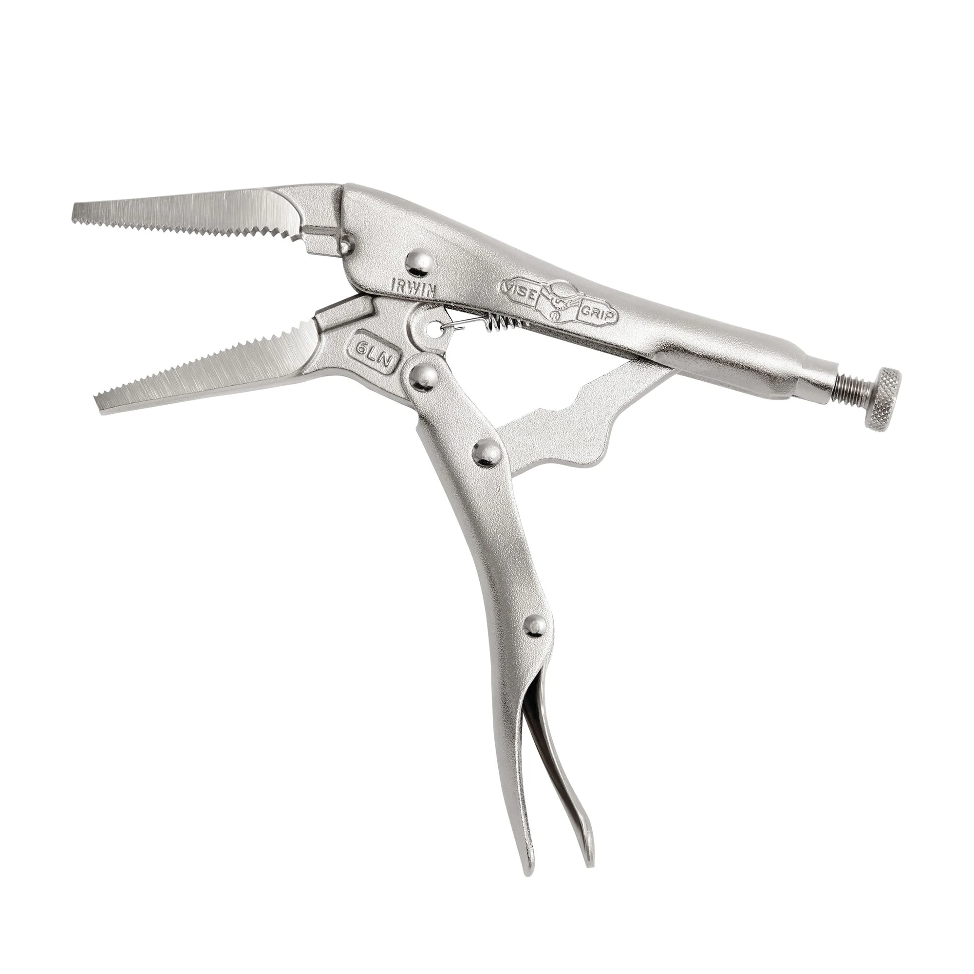 Original 1402L3 Locking Pliers with Wire Cutter, 6 in OAL, 2 in Jaw Opening, Plain Grip Handle, 5/32 in W Jaw - Irwin