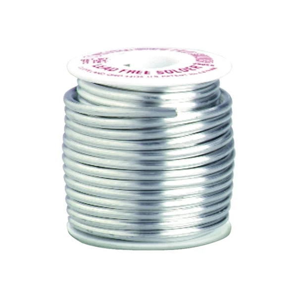 Safe-Flo 29025 Wire Solder, 1 lb, Solid, Gray/Silver, 415 to 455 deg F Melting Point
