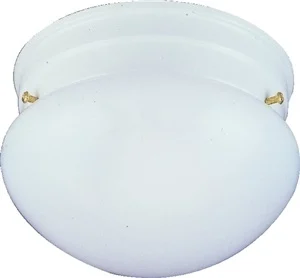 F13WH01-68543L Single Light Round Ceiling Fixture, 120 V, 60 W, 1-Lamp, A19 or CFL Lamp, White Fixture