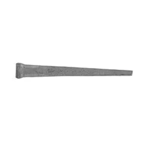 0093155 Square Cut Nail, Concrete Cut Nails, 8D, 2-1/2 in L, Steel, Brite, Rectangular Head, Tapered Shank, 5 lb