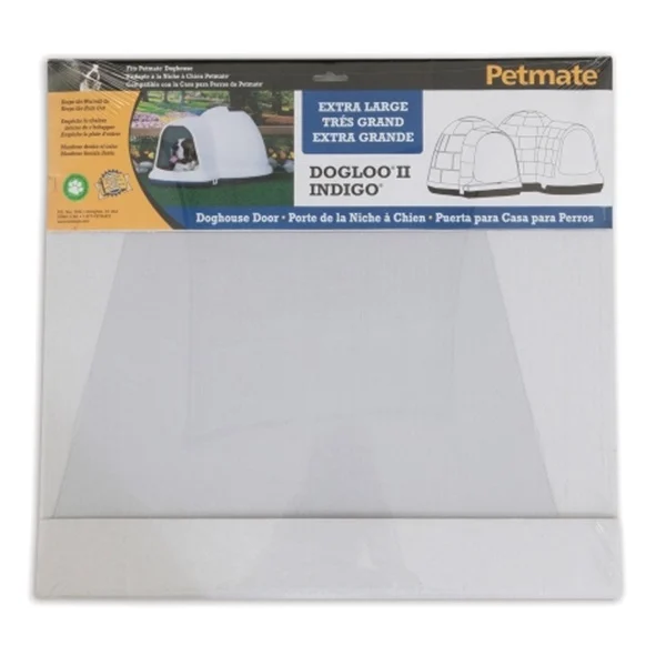 Dogloo II Indigo 29998 Dog House Door, XL, 17.66 in W x 1/4 in H, Vinyl, Frosted - Petmate