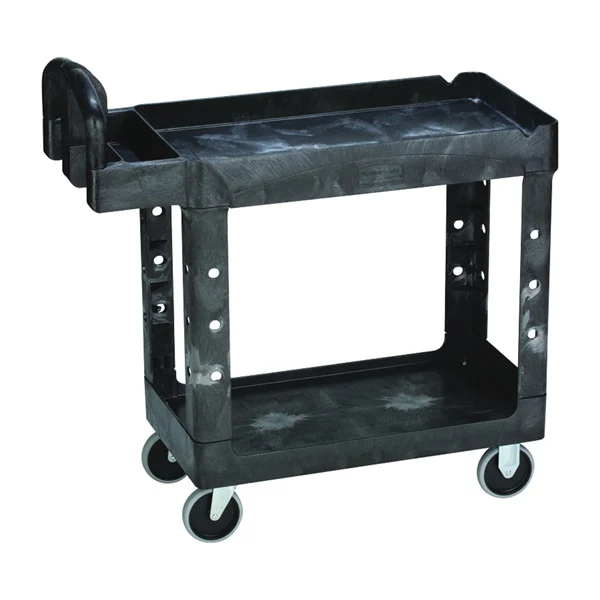 FG450027BLA Small Utility Cart, 500 lb, 17.88 in OAW, 33-1/4 in OAH, 39 in OAD, Polypropylene, Black