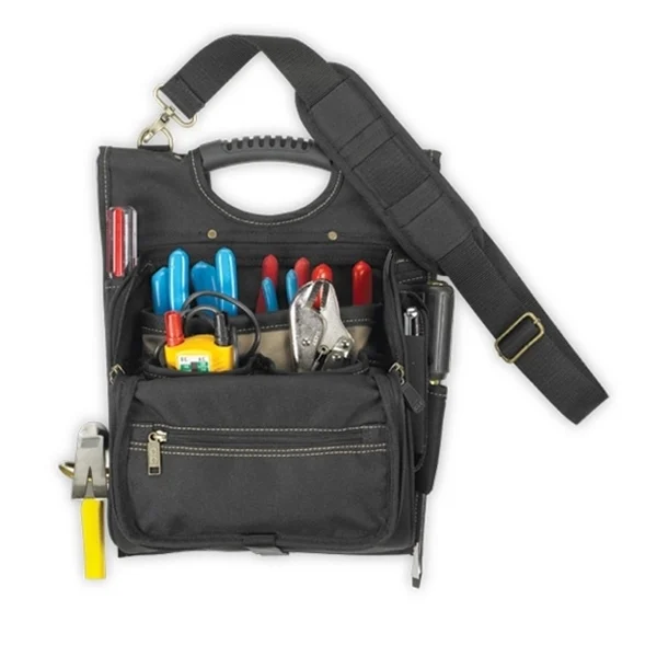 Tool Works Series 1509 Tool Pouch, 21-Pocket, Polyester, Black