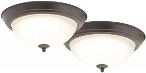 ZD13-BR-C Ceiling Light Fixture, 0.17 A, 120 V, 20 W, 2-Lamp, LED Lamp, 1500, 3000 K Color Temp