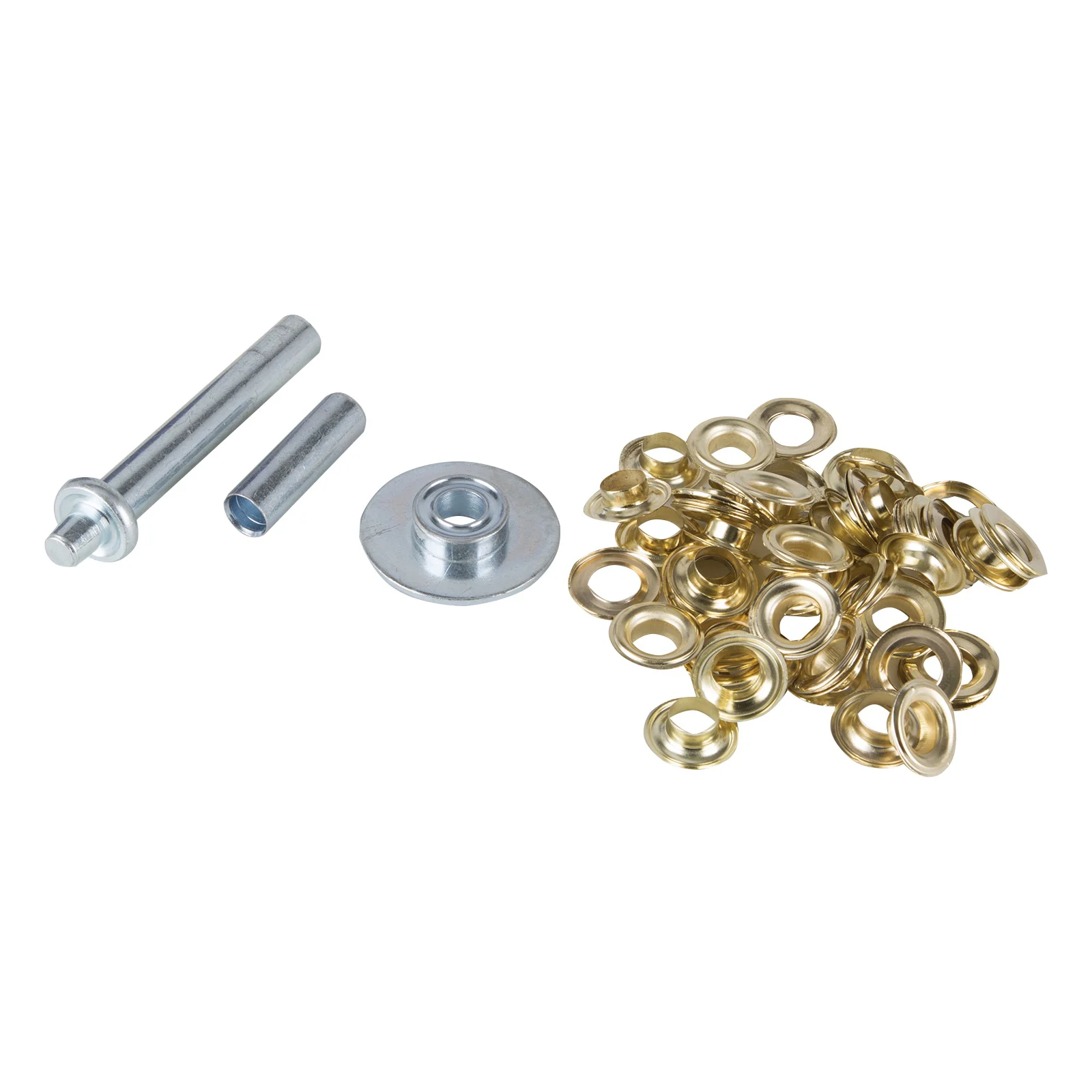 JL-VT15988 Grommet Tool Kit, 30 -Piece, Brass/Steel, Brass/Silver, Brass/Zinc-Plated