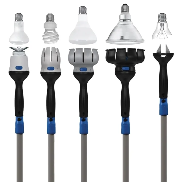 Unger 977001 Light Bulb Changer, (1) 11 ft L Extension, 5 Attachments - Unger Professional
