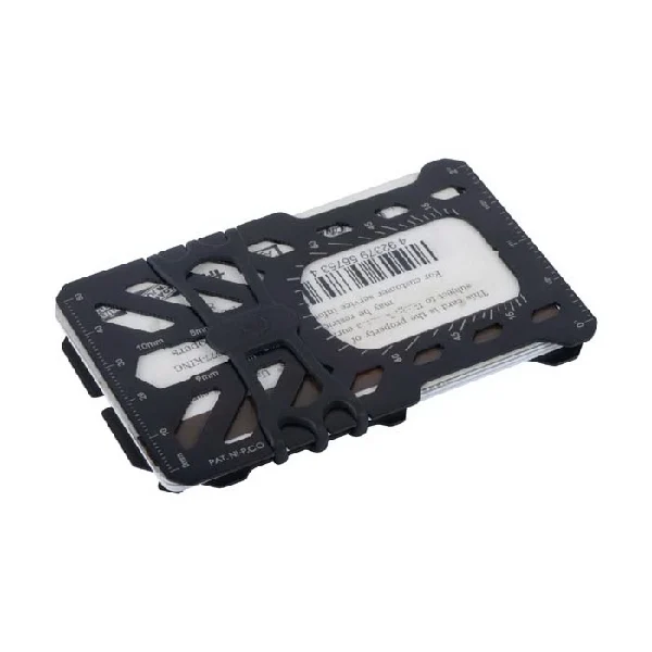 FINANCIAL TOOL Series FMTR-01-R7 Rapid Blocking Wallet, Stainless Steel, Black