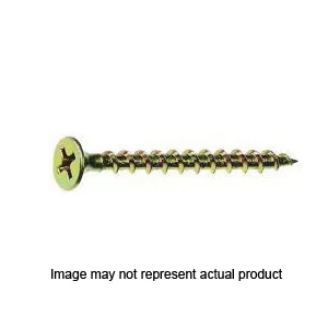 158GS5 Construction Screw, #6 Thread, 1-5/8 in L, Coarse Thread, Bugle Head, Phillips Drive, Sharp Point, 5 lb