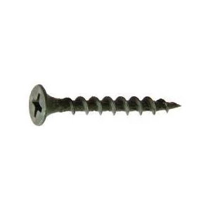 1CDWS5 Screw, #6 Thread, 1 in L, Coarse Thread, Bugle Head, Phillips Drive, Sharp Point, Steel, 5 lb - Grip-Rite