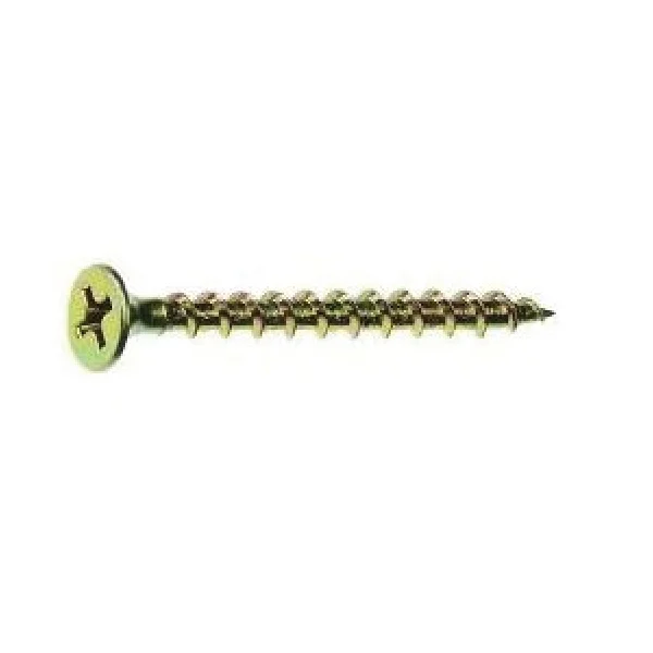114GCS1 Construction Screw, #6 Thread, 1-1/4 in L, Coarse Thread, Bugle Head, Star Drive, Sharp Point, Yellow