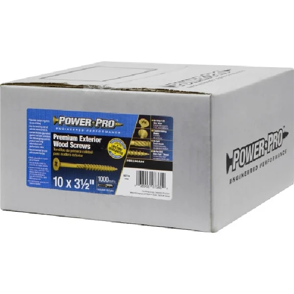48578 Screw, #8 Thread, 1-1/4 in L, Bore-Fast Thread, Star Drive, Yellow Zinc, 242 PK