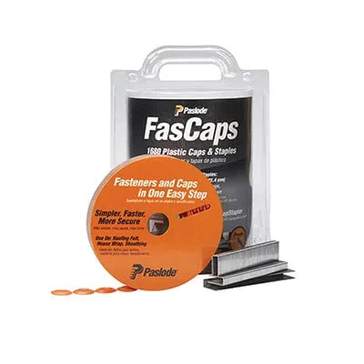FasCaps 650592 Staple, 3/8 in W Crown, 1 in L Leg, Galvanized, 18 ga - Paslode