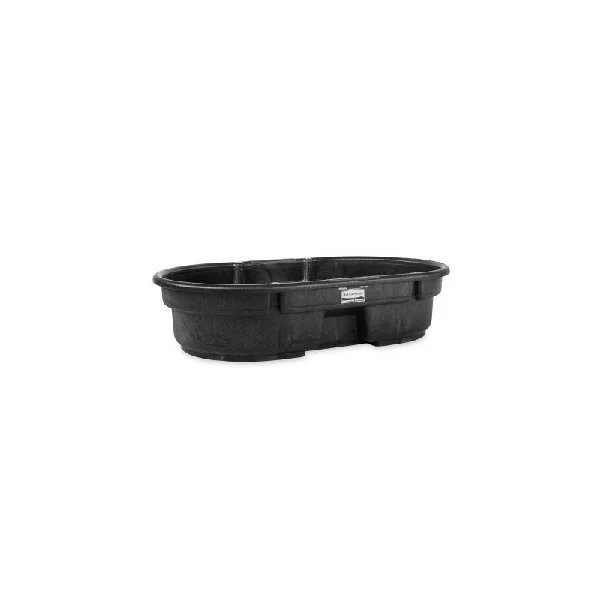 FG424300BLA Stock Tank, 50 gal, Black, Plastic - Rubbermaid