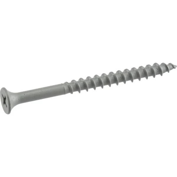 48388 Screw, #10 Thread, 2-1/2 in L, Flat Head, Phillips Drive, 1745 PK, Steel, Epoxy-Coated