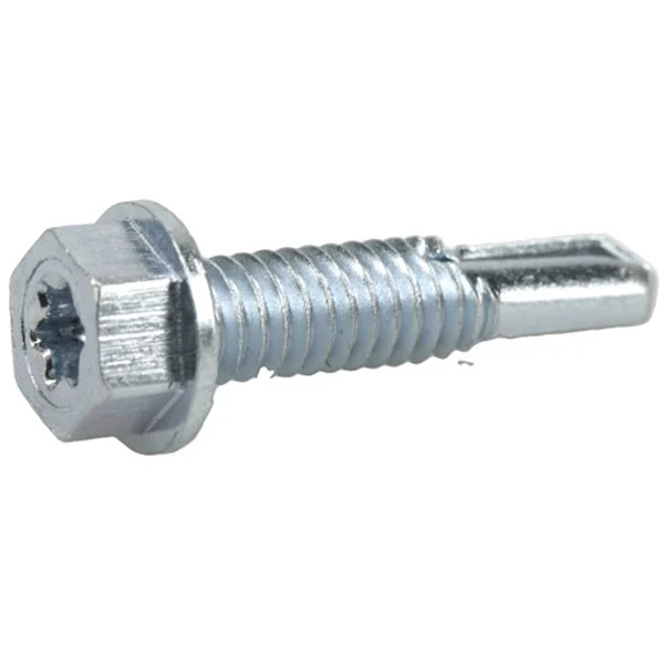 116126 Screw, #12 Thread, 1 in L, Washer Head, Hex, Star Drive, Zinc, 75 PK - Power Pro