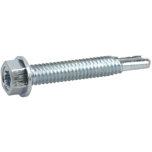 116127 Screw, #12 Thread, 1-1/2 in L, Washer Head, Hex, Star Drive, Zinc, 60 PK