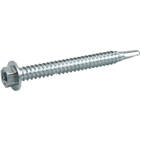 116130 Screw, 1/4 in Thread, 2-1/2 in L, Washer Head, Hex, Star Drive, Zinc, 22 PK