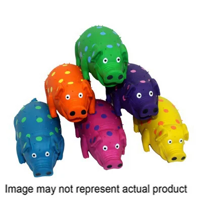 Globlets 61006 Polka Dot Pig Dog Toy, Latex, Assorted - Multipet