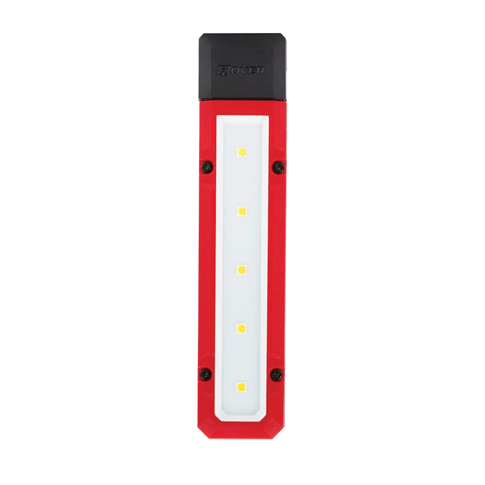 ROVER 2108 Flood Light, 3 V, LED Lamp, White Light, 300 Lumens, Aluminum Fixture, Black/Red - Milwaukee