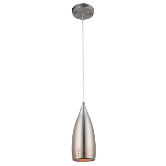 6101300 Adjustable Mini Pendant, 1 -Lamp, Brushed Nickel Fixture