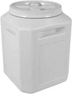 4330 Pet Food Container, 30 lb Capacity, Plastic, Granite Stone, Airtight, Twist Cover/Lid, 14 in L - Vittles Vault