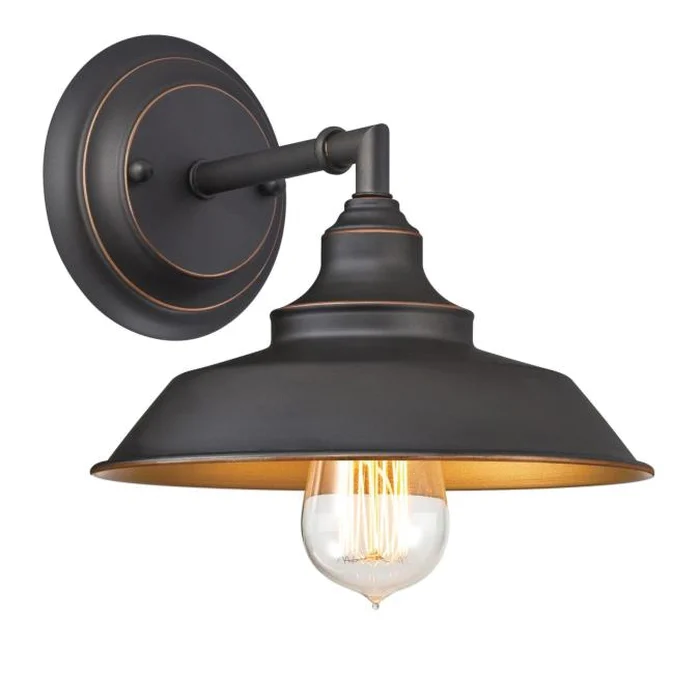 6344800 Wall Fixture, 120 V, 1 -Lamp, LED Lamp, Oil-Rubbed Bronze Fixture