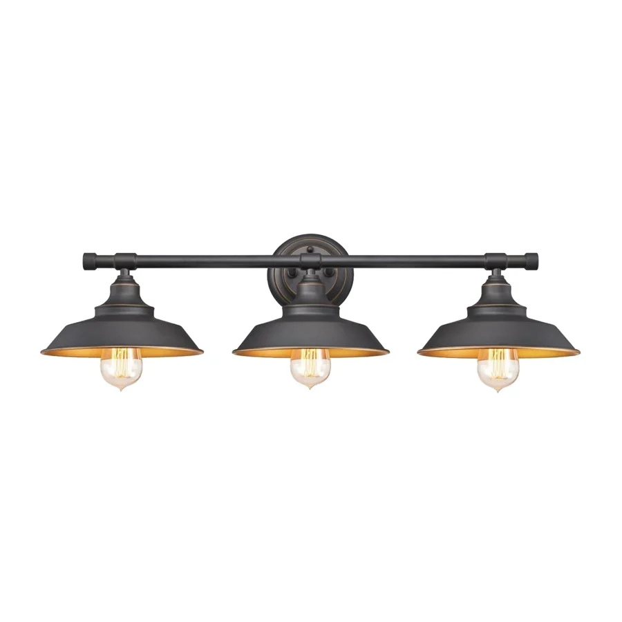 6344900 Indoor Wall Light Fixture, 3-Lamp, Metal Fixture, Bronze Fixture, Oil-Rubbed Bronze Fixture