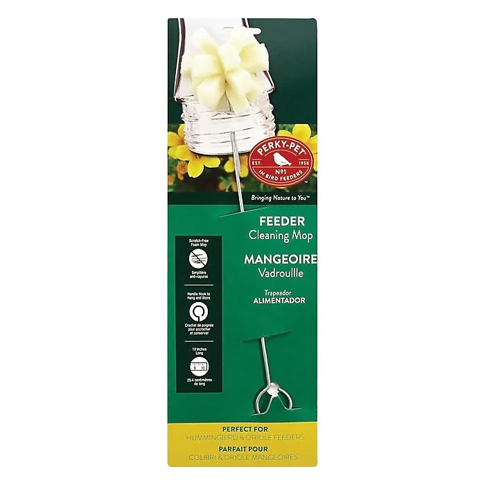 23T Feeder Cleaning Mop, Foam, Antique White - Perky-Pet