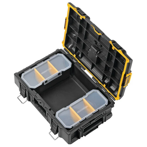 ToughSystem 2.0 DWST08165 Tool Box, 110 lb, Plastic, Black, 21-3/4 in L x 14-3/4 in W x 7 in H Outside
