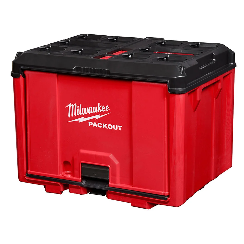 PACKOUT 48-22-8445 Tool Cabinet, 50 lb, 20 in OAW, 15 in OAH, 15 in OAD, Polymer, Black/Red