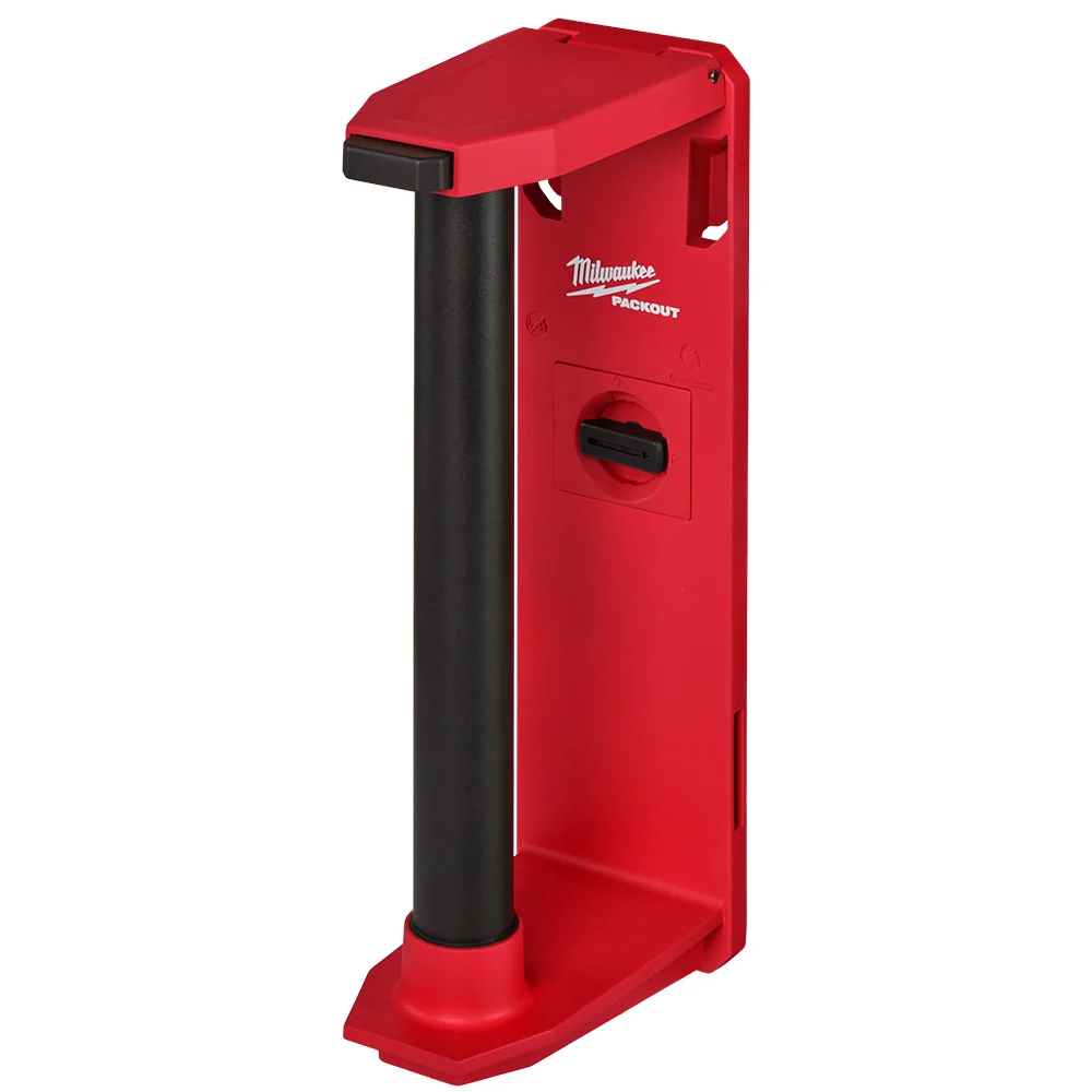 PACKOUT 48-22-8337 Roll Holder, 15 lb Load, 6-1/2 in L, 4 in W, 13 in H, Polymer, Black/Red