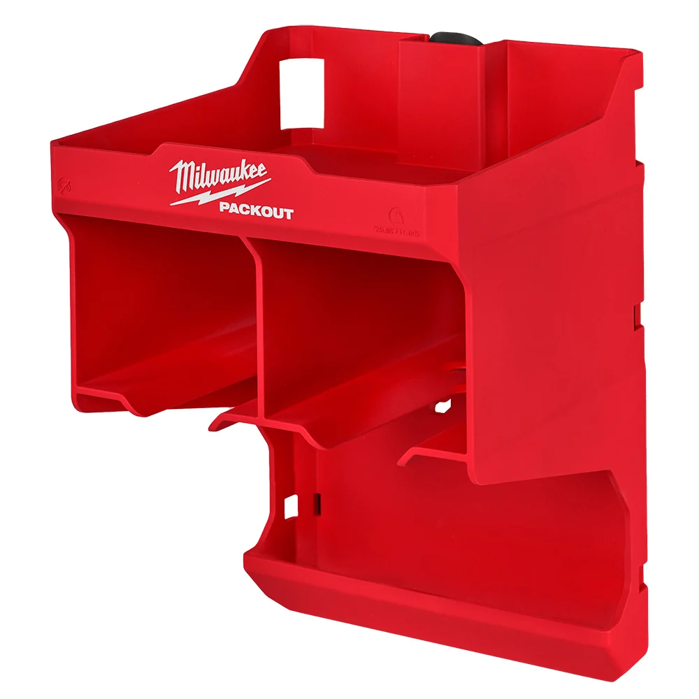 PACKOUT 48-22-8343 Tool Station, 25 lb Load, 10 in L, 9-1/2 in W, 14 in H, Polymer, Red