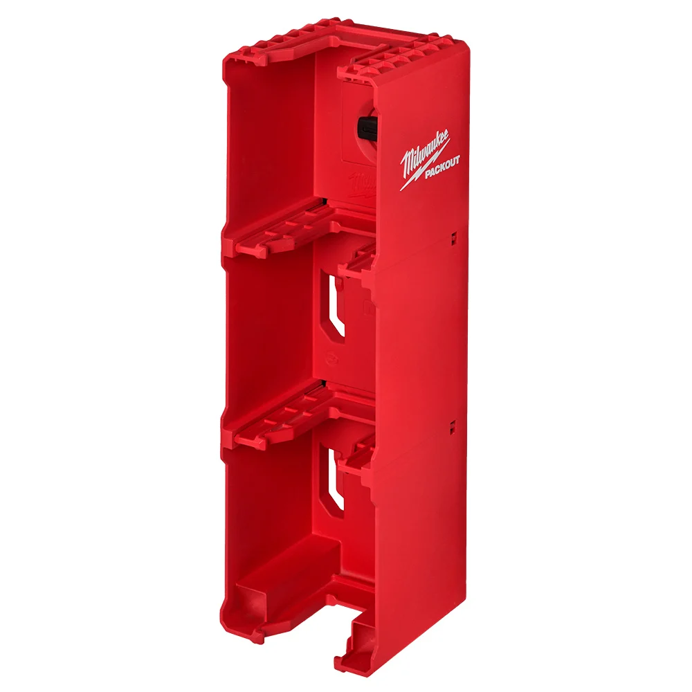 PACKOUT, M18 48-22-8339 Battery Rack, 15 lb, 4-Tool Holder, 4 in W, 13 in H, 4 in L, Polymer