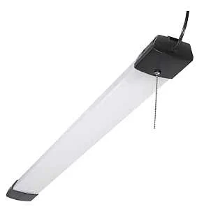 4SHP10040R Shop Light, 120 V, 80 W, LED Lamp, 10,000 Lumens, 4000 K Color Temp, Steel, White - Metalux